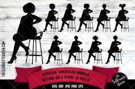 Download Sexy African American Woman Graphic By Thesilhouettequeenshop Creative Fabrica SVG Cut Files
