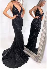 V Neck Black Sequin Prom Dress Made To Order Can Be Made With Any Change Fabric Sequin Fabric Black Sequin Prom Dress Simple Prom Dress Evening Dresses