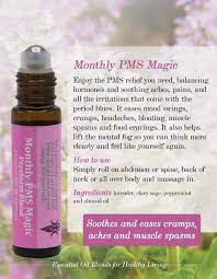 Amazon Com Aromata Monthly Pms Magic Relief For Period Cramps Discomfort Moody You Essential Oil Blend To Balance Hormones Ease Muscle Spasms Bloating More Therapeutic Grade Premixed 100 Natural Beauty