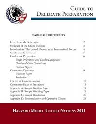 The maximum font size is 12 point font. Guide To Delegate Preparation Harvard Model United Nations