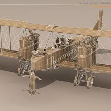 Gotha G Iv Bomber 3d Model Gotha Ww1 Aircraft Aircraft