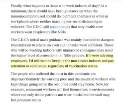 Many different health conditions and medications can cause you to. Zeynep Tufekci On Twitter The Cdc Mask Guidance Switched Too Fast Without Enough Explanation And Overlooks Key Sociological Factors For Indoor Mask Mandates Especially To Protect Workers And The Immunocompromised Better To Have