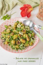 Salade De Pommes De Terre Grenaille Aux Herbes Au Fil Du Thym Recette Pomme De Terre Grenaille Salade Pomme De Terre Salade Pomme