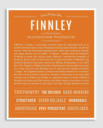 Finnley Male Classic Name Print Classic Names Names With Meaning Personalized Art Print
