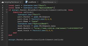The game will execute the scripts line by line and you can write code to pause the script or repeat code over and over again. Gui Localscript Creating A Meshpart Only Working Once Scripting Support Devforum Roblox