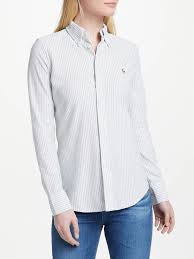 Synonymous with americana style since 1967, ralph lauren started with one item—the necktie—under the name polo. Polo Ralph Lauren Striped Knit Oxford Shirt Heather White At John Lewis Partners