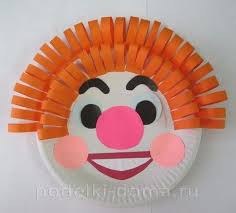 Pappteller, bleistift, schere oder bastelmesser, stifte, band oder schnur. Schauen Sie Mal Diese Anleitung Und Probieren Sie Mal Selber Mit Kinder Schonen Clown Au Fasching Basteln Mit Kindern Kinder Basteln Und Malen Fasching Basteln