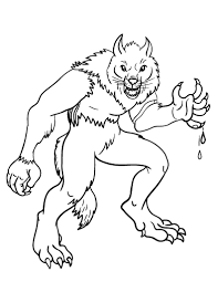 Free Werewolf Coloring Page Coloring Pages Halloween Coloring Pages Werewolf