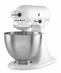 White Classic Series 4 5 Quart Tilt Head Stand Mixer K45sswh Kitchenaid Kitchen Aid Kitchenaid Classic Stainless Steel Mixing Bowls
