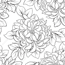 560x560 chrysanthemum coloring pages chrysanthemum coloring page free. Seamless Pattern With Chrysanthemum In Japanese Style Outline Royalty Free Cliparts Vectors And Stock Illustration Image 86311907