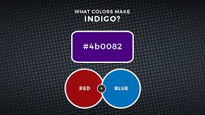 Check spelling or type a new query. What Colors Make Indigo What Two Colors Make Indigo