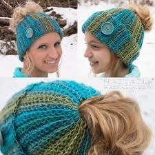 How To Crochet A Messy Bun Hat Bun Hat Crochet Pattern Messy Bun Hat Crochet Crochet Bun Hat