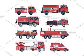 Fire Engine And Firetruck Set Fire Trucks Fire Engine Emergency Vehicles