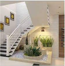 Why invest in indoor plants? Modern Home Indoor Plants Decor Ideas Staircase Design Home Stairs Design Interior Garden