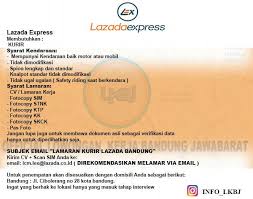Informasi yang anda cari adalah loker kurir daerah cilacap terupdate dan terlengkap bulan maret 2021 dari sumber yang terpercaya. Loker Di Lazada Bandung