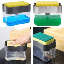 3.2 out of 5 stars, based on 26 reviews 26 ratings current price $11.14 $ 11. Kitchen 2in1 Pump Soap Dispenser W Sponge Holder For Dish Wash Liquid Container Buy At A Low Prices On Joom E Commerce Platform