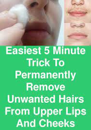 In fact, of all the beauty treatments out there, eliminating facial hair is considered one of the least comfortable. Easiest 5 Minute Trick To Permanently Remove Unwanted Hairs From Upper Lips And Cheeks If You Want To Rem Face Hair Removal Unwanted Hair Unwanted Hair Removal