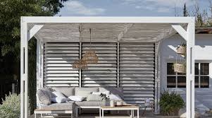 Pergola sur mesure leroy merlin. Pergola Tonnelle Store En Bois En Fer Ou En Tole Pour La Terrasse Cote Maison