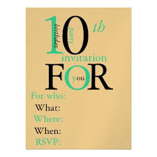 Birthday Party For 10 Year Old Boy 10 Year Old Birthday Invitation Zazzle Com Au Birthday Party Invitation Wording Boy Birthday Invitations Birthday Invitations