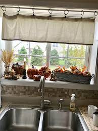 Kitchen Window Sill With A Touch Of Fall Decor Kitchen Window Decor Window Sill Decor Ledge Decor