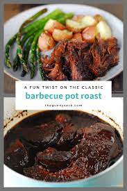 This Barbecue Pot Roast Recipe Is A Delicious Twist On The Traditional Pot Roast Plus The Leftovers Are Perfect F Pot Roast Recipes Pot Roast Balsamic Recipe