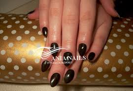 Ania Nails Stylizacja Paznokci Czarne Zelowe Szpice