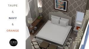 See more ideas about l shaped living room l shaped living room layout and furniture layout. Orange Navy Master Bedroom Curio Design Studio