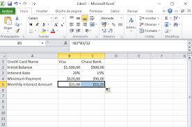 Our credit card calculator will tell you how long it will take you to pay off your balance with your chosen payment, or you for example, if you have a credit card with an interest rate of 24% p.a. Easy Steps To Calculate Credit Card Interest In Excel Applications In United States Application Gov