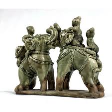Early 20th Century Antique Thai Ceramic Elephant Statue Chairish The elk statue in downtown portland is now fully engulfed in flames.