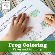 Frog Coloring Pages And Learning Activities This Set Contains 7 Frog Themed Free Printables Frog Coloring Pages Frog Life Cycle Printable Frog Activities