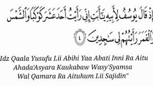 Listen surah yusuf audio mp3 al quran on islamicfinder. Surah Yusuf Ayat 4 Youtube