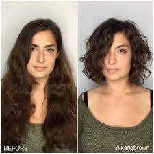 Ve Curly Thin Hair Try A Lob With Blunt Ends Styles In Loose Waves Which Are Flattened Toward The Top H Curly Hair Styles Short Wavy Hair Wavy Bob Hairstyles
