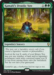 You may put any number of land and/or. Kamahl S Druidic Vow Dominaria Gatherer Magic The Gathering