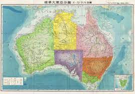 Army took control of japan. Wwii Japanese Aeronautical Map Of Australia 1943 Australia