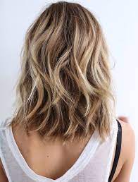 Blonde Long Bob Highlights Wavy Hairstyles Medium Hair Styles Natural Wavy Hair