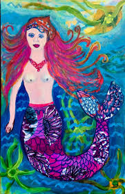 The telling mermaid Collage by Mariela Sandoval | Saatchi Art