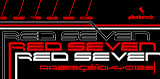 Red Seven Font Dafont Com Cool Fonts Typeface Premium Fonts
