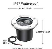 3W Low Voltage Inground LED Spotlight – Warm White | DC 12V / 24V | IP67  Waterproof | Outdoor Landscape & Path Lighting | for Driveway, Deck, Step &  ...