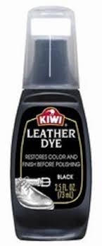 Dying a leather jacket is easy. Kiwi Leather Dye Black