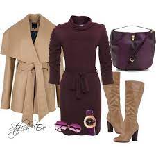 Purple Winter 2013 Outfits For Women By Stylish Eve Cocktail Dress Outfit Clothes For Women Stylish Eve