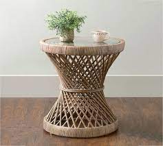 Shop our best selection of wicker / rattan top end tables & side tables to reflect your style and inspire your home. Helix Rattan Glass Side Table Pottery Barn