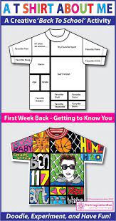 All About Me Back To School T Shirt Art Writing Activity Back To School Art Activity School Art Activities Back To School Art