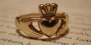 Right hand with the point of the heart facing towards the hand: How To Wear A Claddagh Ring Shamrock Craic