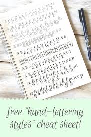 10 Simple Hand Lettering Styles Plus A Free Cheat Sheet Scribbling Grace Hand Lettering Worksheet Learn Hand Lettering Lettering Styles