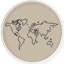 For this example, i am the reason i say it isn't always necessary to add in the borders is because if you are printing your design to work off of, you will have to use the border. Instant Downloadfree Shippingcounted Cross Stitch Pdfworld Etsy Cross Stitch Map Cross Stitch Cross Stitch Art