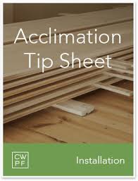 wood floor acclimation tip sheet