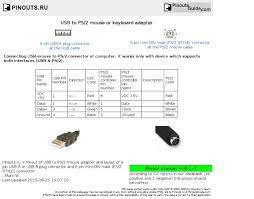 Start by getting the usb encoder pcb board and take note of the connections. Usb To Ps2 Mouse Or Keyboard Adapter Pinout Pinouts Ru New Ps2 Keyboard To Usb Wiring Usb Keyboard Usb Cable
