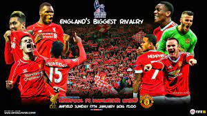Man utd face liverpool on thursday after the premier league game was rearranged for this week, giving united three games in six days. Liverpool Fc Vs Manchester United 2016 Premier League Epl Man U Vs Liverpool 1600x900 Wallpaper Teahub Io