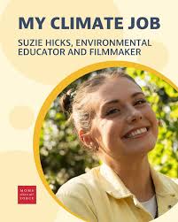 Based in Los Angeles, @theclimatechick, Suzie Hicks, watched their  elementary-age students deal firsthand with the real-life impacts of the  climate-driven wildfires. They have built a climate career by recognizing  the necessity of