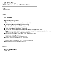 Brand ambassador resume cover letter. Brand Ambassador Resume July 2021